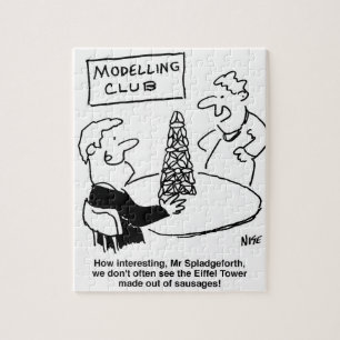 Modeling Eiffel Tower Cartoon Jigsaw Puzzle