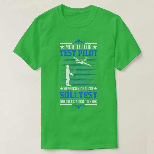 Modellflug Test Pilot Modellflugzeug Modellflieger T-Shirt (Design Front)