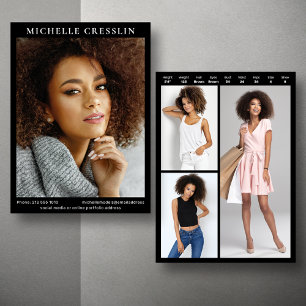 Modelling 4 Photo Two Sided Composite Card Templat