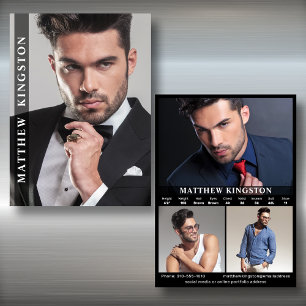 Modelling 4 Photo Two Sided Composite Card Templat