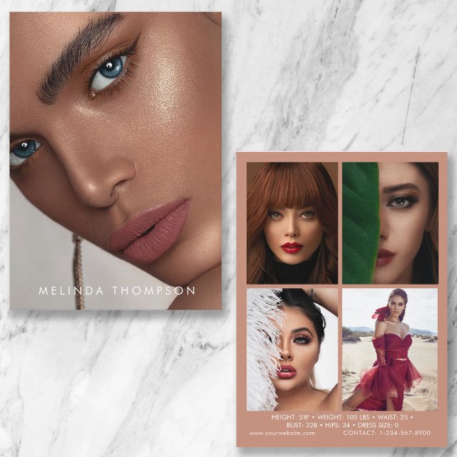 Modelling Acting Comp Card 5 Photo Beige (Creator Uploaded)