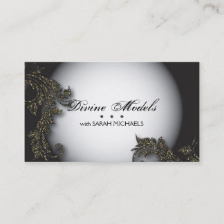 Modelling Agency Business Card Bold Fancy Glitter