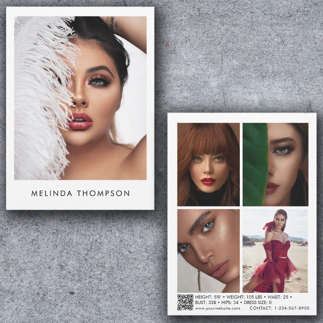 Modelling Comp Card 5 Photo QR Code (Creator Uploaded)