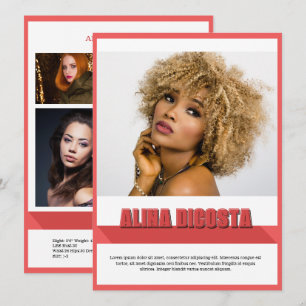 Modelling Comp Card Portfolio Template