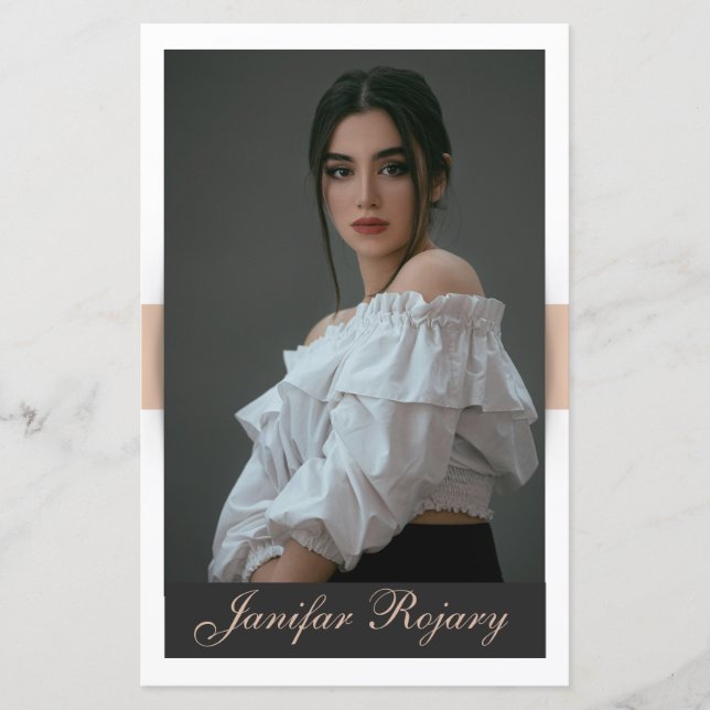 Modelling Comp Card Template (Front)