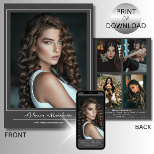 Modelling Photo Card Print Download 5 Photos ZED