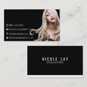 ★ Models and Actors Modern Headshot Business Car Card