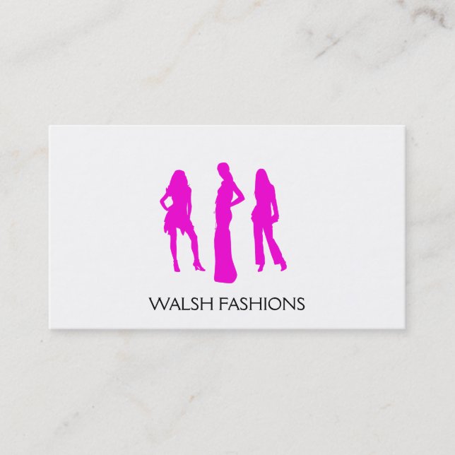 Models (fuchsia) business card (Front)