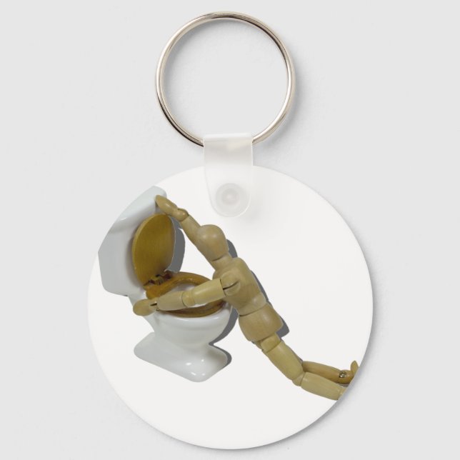 ModelSickIntoToilet110511 Key Ring (Front)