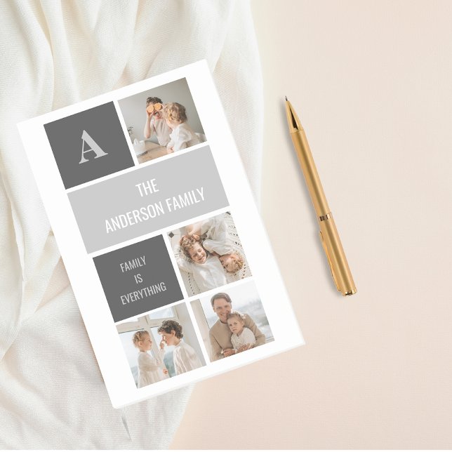 Moden 3Collage Photo & Grey Best Family Gift Post-it Notes (Creator Uploaded)