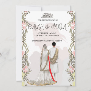 Moden islamic wedding,nikah,walima,invite invitation