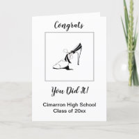 Moden Slipper Black Graduate Congrats You Did It