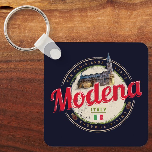 Modena Emilia-Romagna Balsamic Italy Souvenir Key Ring (Front)