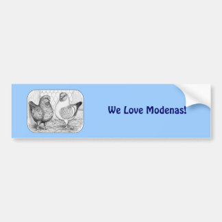Modenas Two Pigeons Bumper Sticker