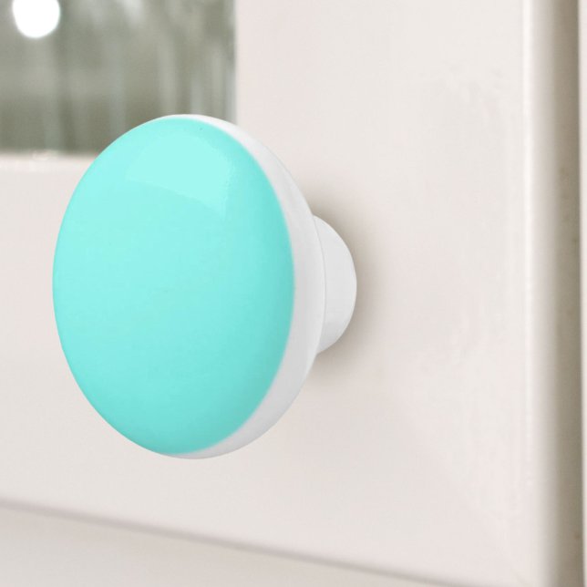 moder chic minimalist monogram turquoise aqua blue ceramic knob (moder chic minimalist monogram turquoise aqua blue ceramic knob)