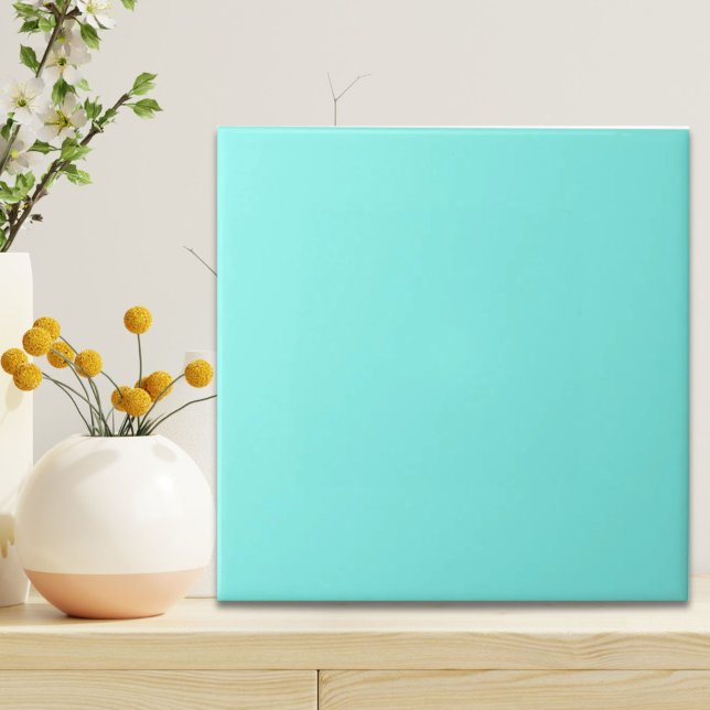 moder chic minimalist monogram turquoise aqua blue tile (moder chic minimalist monogram turquoise aqua blue ceramic tile)