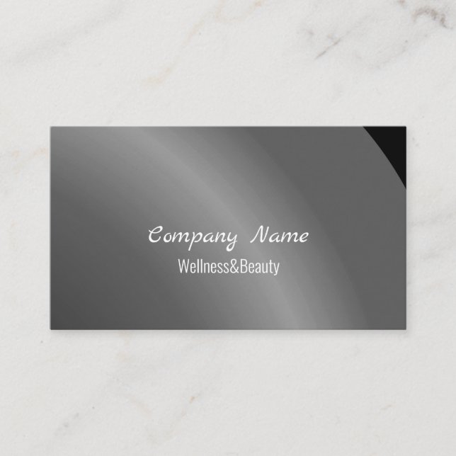 Moderate Black Modern Neat Shaded Business Card (Front)