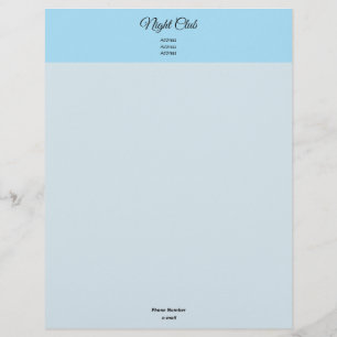 Moderate Cyan Ordinate Colour Mix Custom Letterhead