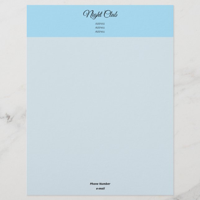 Moderate Cyan Ordinate Colour Mix Custom Letterhead (Front)