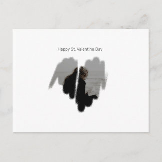Moderate Graffiti Sprayed Heart Frame Postcard