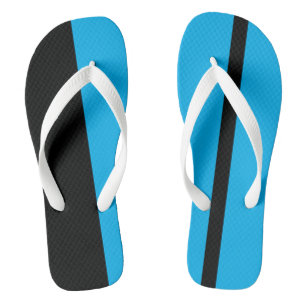 Moderate Light Blue Stylised Vertical Bands Jandals