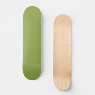 Moderate Lime Green Solid Color Skateboard