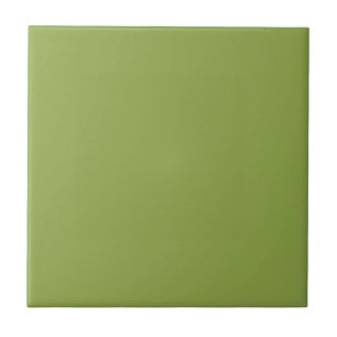 Moderate Lime Green Solid Color Tile