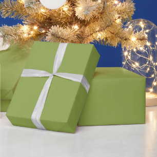 Moderate Lime Green Solid Color Wrapping Paper