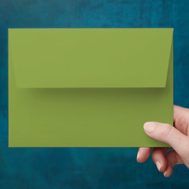 Moderate Lime Green Solid Colour Envelope (Hand)