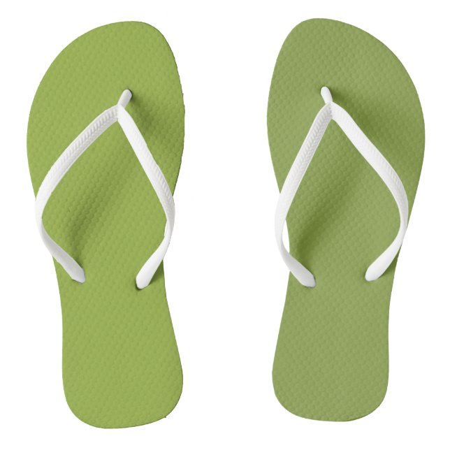 Moderate Lime Green Solid Colour Jandals (Footbed)