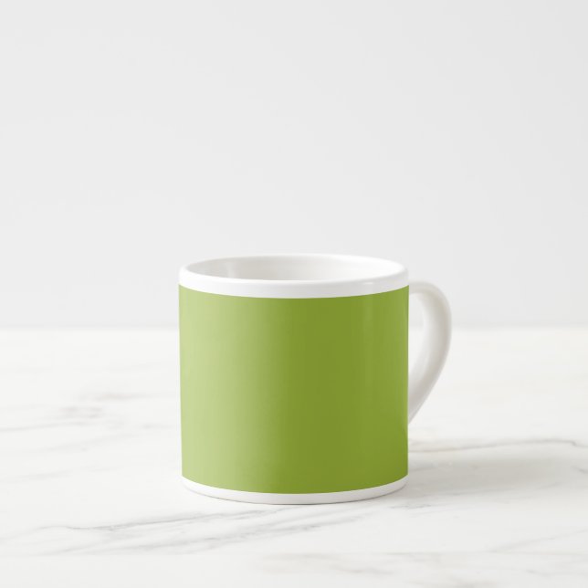  Moderate lime green (solid colour) yellow- green Espresso Cup (Front Right)