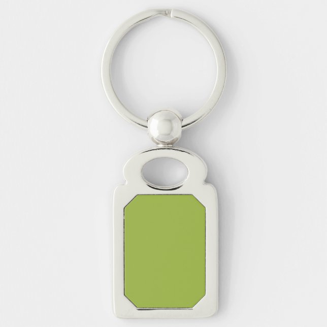  Moderate lime green (solid colour) yellow- green Key Ring (Front)