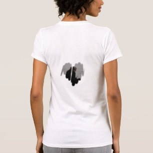 Moderate Sketch Sprayed Heart Frame T-Shirt