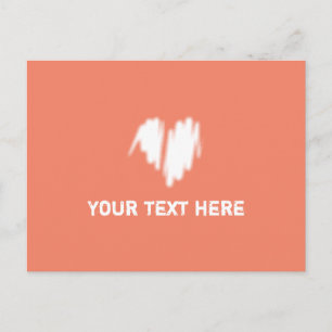 Moderate White Graffiti Sprayed Heart Image Postcard