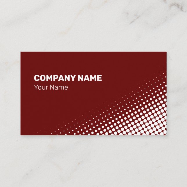 Moderate White Halftone Effect Business Card (Front)