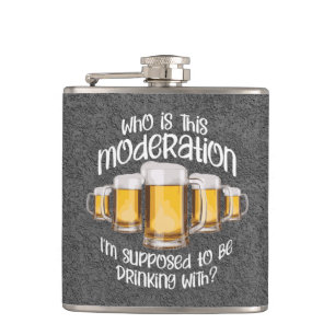 Moderation (in drinking) hip flask