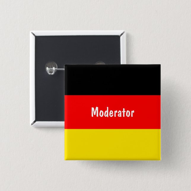 Moderator 15 Cm Square Badge (Front & Back)