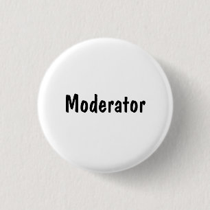 Moderator 3 Cm Round Badge