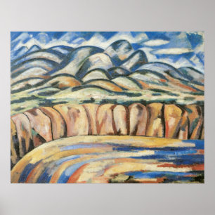 Moderism Landscape, New Mexico by Marsden Hartley Poster