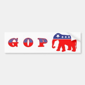 Moderized GOP Elephant Bumper Sticker