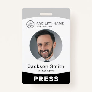 Moderm custom photo and name employee badge ID badge