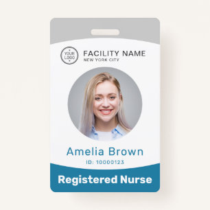 Moderm custom photo and name employee badge ID badge
