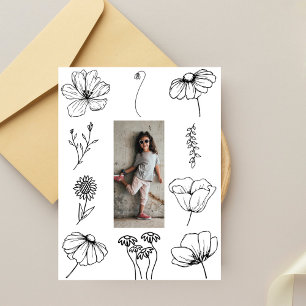 Modern 10+1 Photo Collage Birthday Party Thank You Postcard