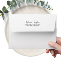 Modern 10th Wedding Anniversary Return Addressed