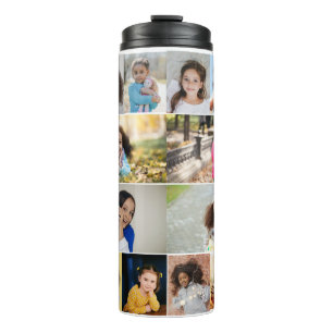 Modern 12 Photo Collage Gift Thermal Tumbler