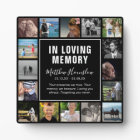 Modern 16 Photo Collage Memorial Keepsake
