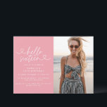 Modern 16th birthday simple stylish elegant script<br><div class="desc">Modern 16th birthday simple stylish elegant script & geometric sixteenth birthday invite. Modern geometric backer pattern. Part of a collection. Colour can be changed.</div>