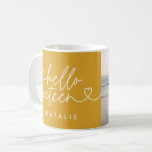 Modern 16th birthday simple stylish elegant script coffee mug<br><div class="desc">Modern 16th birthday simple stylish elegant script & geometric sixteenth birthday invite. Modern geometric backer pattern. Part of a collection. Colour can be changed.</div>