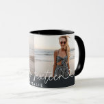 Modern 16th birthday simple stylish elegant script mug<br><div class="desc">Modern 16th birthday simple stylish elegant script & geometric sixteenth birthday invite. Modern geometric backer pattern. Part of a collection. Color can be changed.</div>