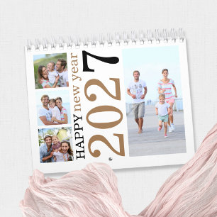 Modern 17 Family Photos Happy New Year 2027 Calendar